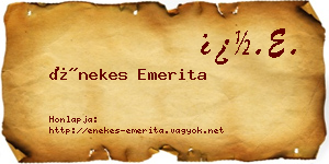 Énekes Emerita névjegykártya